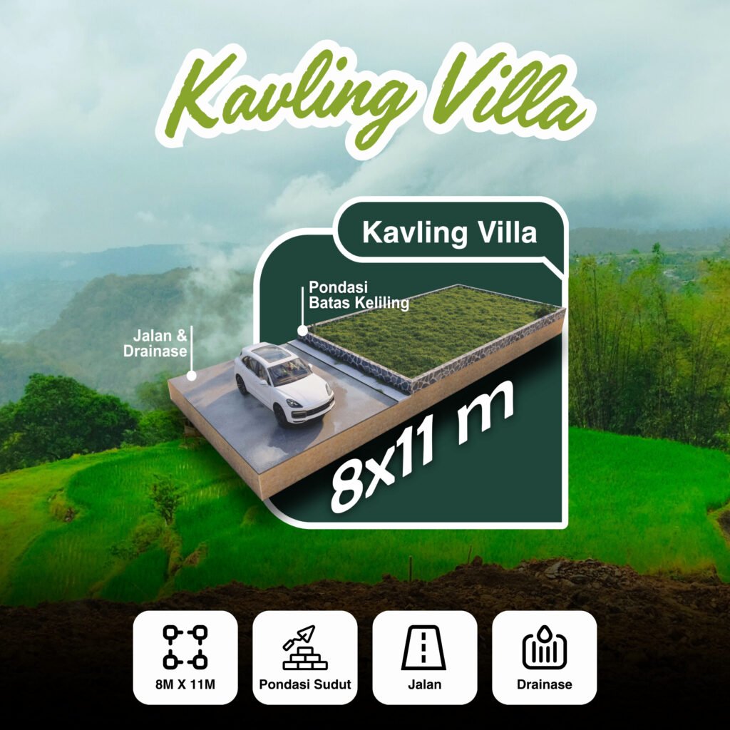 kavling view air terjun di malino